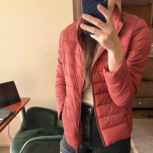 Red Packable Down Jacket